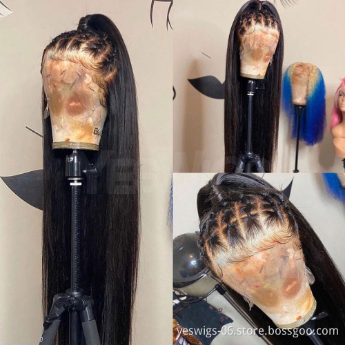 Raw Brazilian Virgin Human Hair Swiss Lace Front Wig Cheap Hd Full Lace Frontal Closure Wig Human Hair For Black Women Vendor